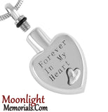 Forever in My Heart Forever Cremation Urn Keepsake Ashes Memorial Necklace