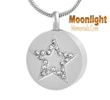 Star Crystal Cremation Urn Necklace