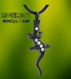 Lizard Crystal Urn Cremation Necklace