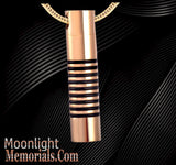 Embossed Cylinder Urn Cremation Necklace