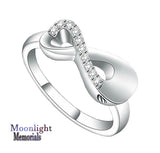 Crystal Infinity Forever Cremation Ash Urn Memorial Keepsake Ring