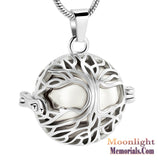 Tree Of Life Ball Locket Cremation Urn Keepsake Ashes Necklace