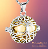 Tree Of Life Ball Locket Cremation Urn Keepsake Ashes Necklace