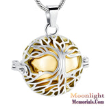 Tree Of Life Ball Locket Cremation Urn Keepsake Ashes Necklace