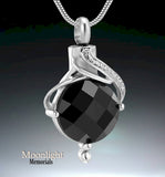 Mermaid's tears drop Urn Cremation Pendant Ash Holder Memorial Necklace