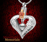 Crown Cremation Urn Ashes Holder Memorial Necklace