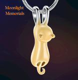 Cat Kitty hold on Cremation Urn Keepsake Ashes Memorial Necklace