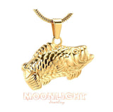 Bass Fish Urn Cremation Necklace