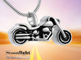 Motorcycle Chopper Urn Cremation Pendant Ashes Holder Memorial Necklace