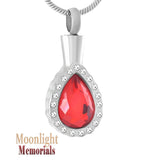 Crystal Teardrop Urn Cremation Necklace