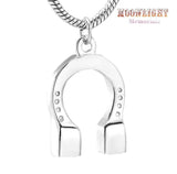 Horseshoe Crystal Horse Urn Cremation Pendant Ashes Holder Memorial Necklace