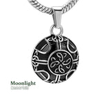 Celtic Shield Black Knot Irish Urn Cremation Pendant Ashes Holder Memorial Necklace