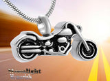 Motorcycle Chopper Urn Cremation Pendant Ashes Holder Memorial Necklace