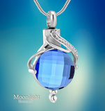 Mermaid's tears drop Urn Cremation Pendant Ash Holder Memorial Necklace