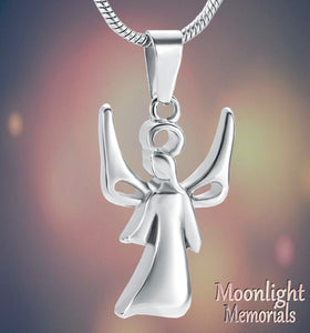 Angel Halo Wing Urn Cremation Necklace