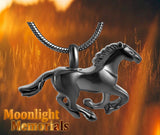 Horse Running Run Urn Cremation Necklace