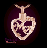 Mom Heart Urn Cremation Necklace