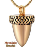 Acorn Nut Urn Cremation Pendant Ash Holder Memorial Necklace