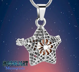 Star Locket Cremation Urn Keepsake Ashes Necklace