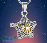 Star Locket Cremation Urn Keepsake Ashes Necklace