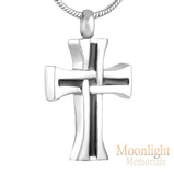 Classic Cross Cremation Urn Necklace