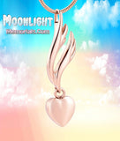 Angel Wings Heart Urn Cremation Necklace