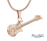 Electric Guitar Music Urn Cremation Necklace