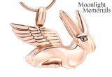 Rabbit Ashes Bunny Urn Cremation Pendant Ashes Holder Memorial Necklace