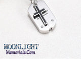 Cross You Are Always In My Heart Tag Urn Cremation Necklace