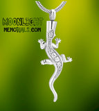 Lizard Crystal Urn Cremation Necklace