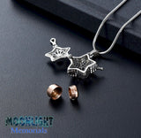 Star Locket Cremation Urn Keepsake Ashes Necklace