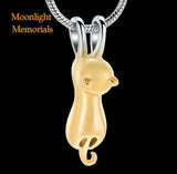 Cat Kitty hold on Cremation Urn Keepsake Ashes Memorial Necklace