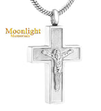 Jesus on the Cross Classic Urn Cremation Necklace