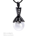 Pearl Crystal Urn Cremation Pendant Ash Holder Memorial Necklace