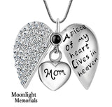 Heart Locket Heaven Cremation Urn Ashes Holder Memorial Necklace