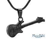 Electric Guitar Music Urn Cremation Necklace