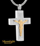 Jesus on the Cross Classic Urn Cremation Necklace