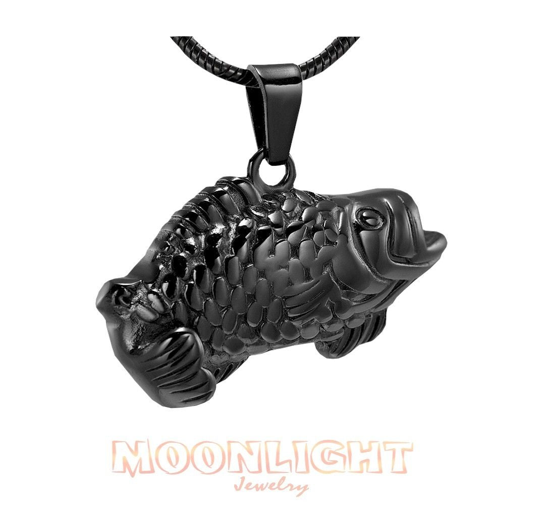 Bass Fish Urn Cremation Necklace – Moonlight Memorials