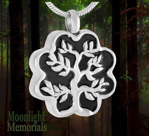 Tree Stainless Steel Urn Cremation Pendant Ashes Holder Memorial Necklace