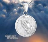 Praying Hands Urn Cremation Pendant Ash Holder Memorial Necklace