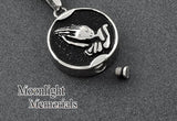 Praying Hands Urn Cremation Pendant Ash Holder Memorial Necklace