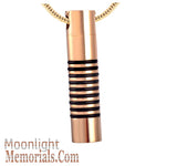 Embossed Cylinder Urn Cremation Necklace