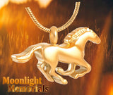 Horse Running Run Urn Cremation Necklace