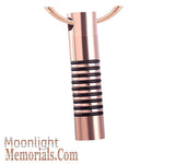 Embossed Cylinder Urn Cremation Necklace