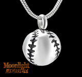 Baseball Urn Cremation Pendant Ash Holder Memorial Necklace