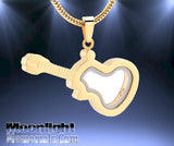 Guitar Glass Music Urn Cremation Necklace