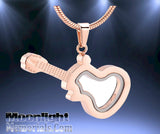 Guitar Glass Music Urn Cremation Necklace