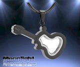 Guitar Glass Music Urn Cremation Necklace