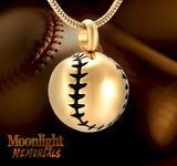 Baseball Urn Cremation Pendant Ash Holder Memorial Necklace