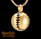 Baseball Urn Cremation Pendant Ash Holder Memorial Necklace